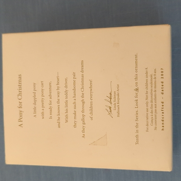 Hallmark Keepsake Christmas Ornament A Pony For Christmas 2007 Series - Picture 5 of 7